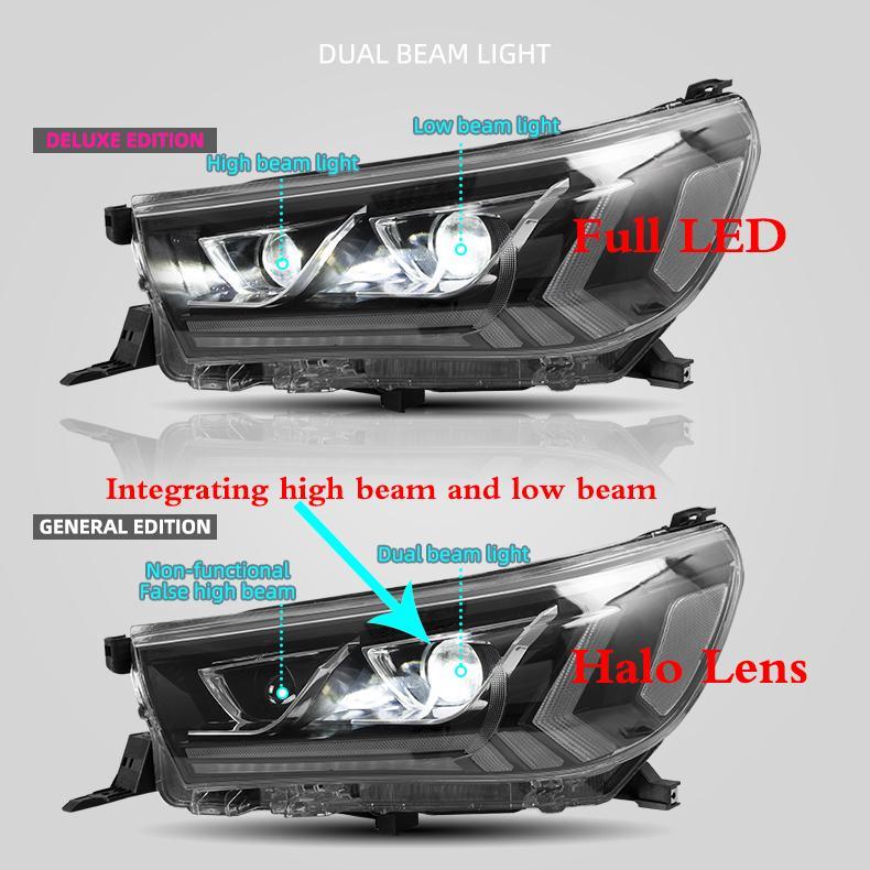Toyota Hilux GD6 LED Headlights Vland 2016 -2019 Non Cambus