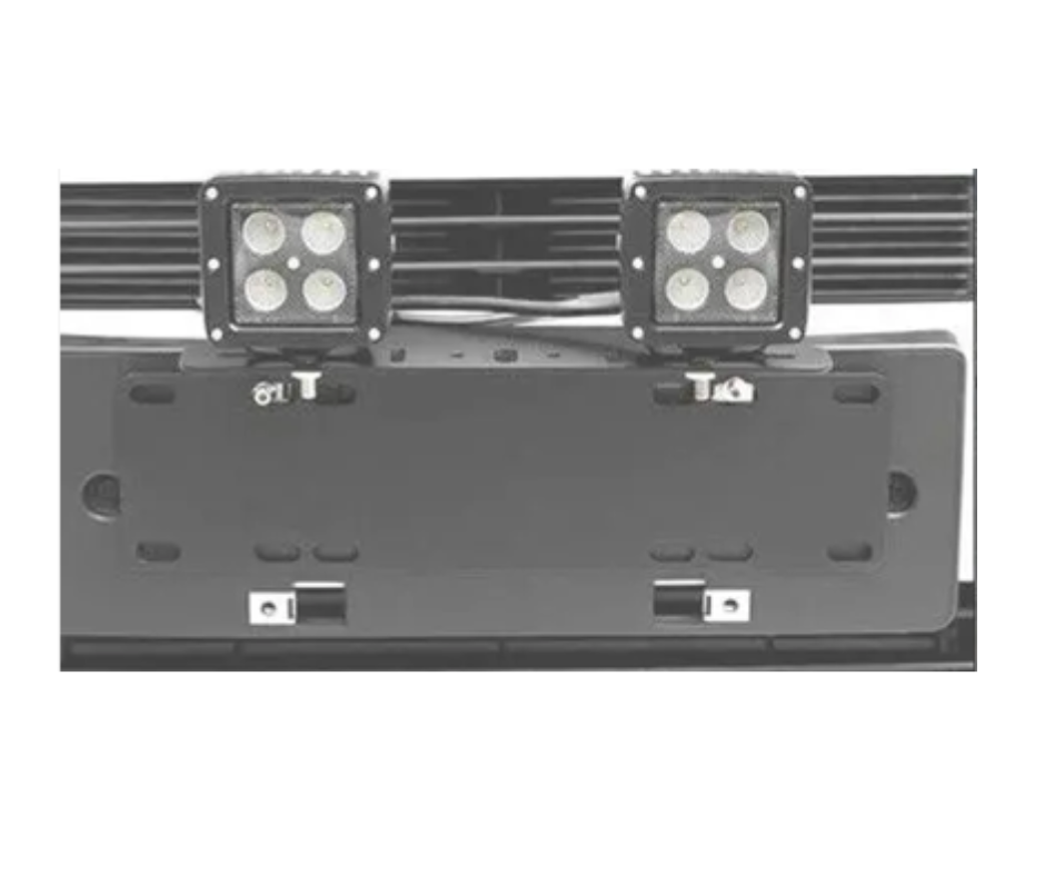 Universal Bar Light Mounting Bracket & Licence Plate Holder (Black)