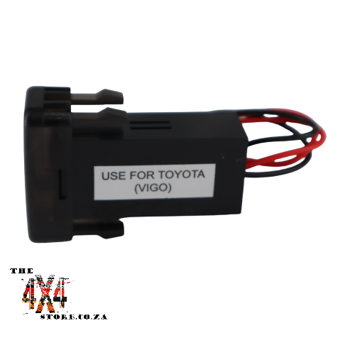 Toyota USB 2.1A with voltmeter, 40 x 20mm, blue LED