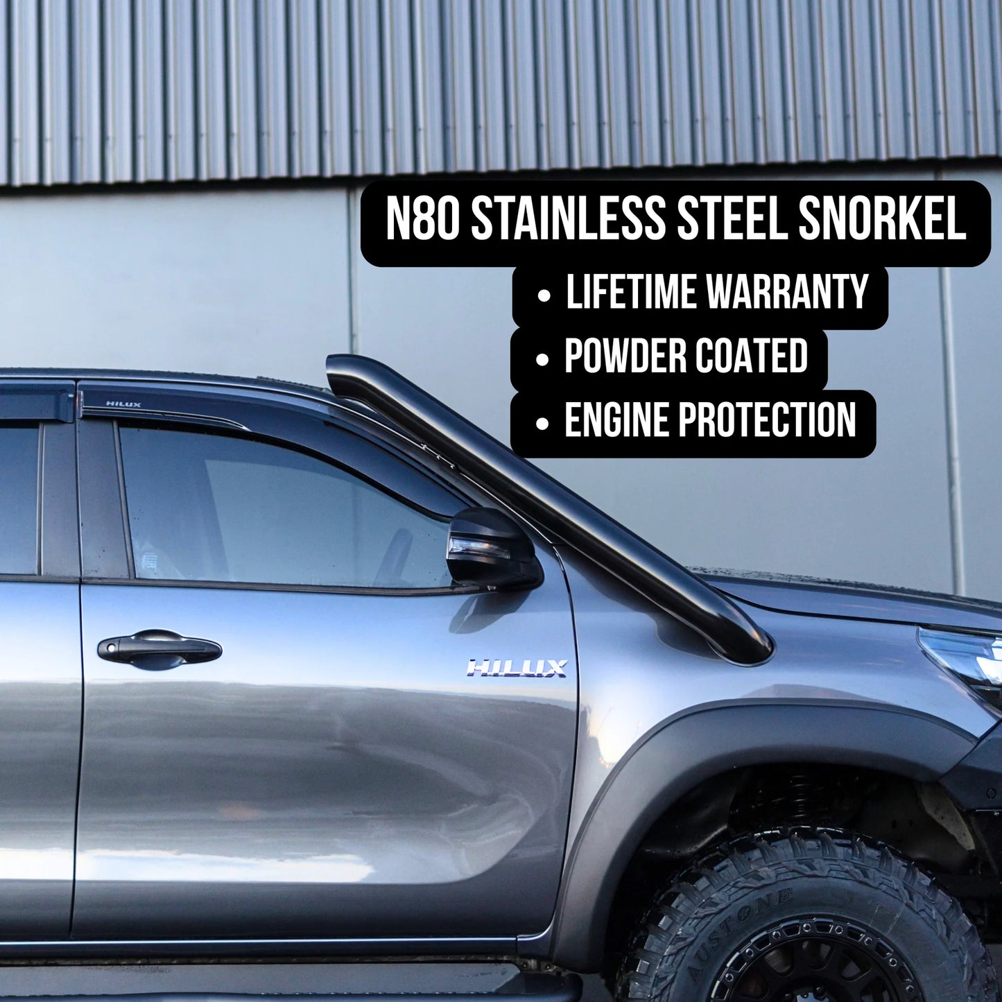 Toyota Hilux N80 Stainless Steel Snorkel