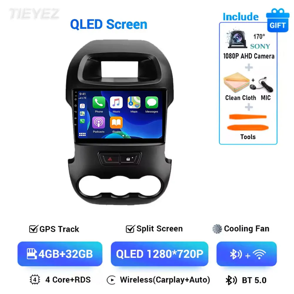 Ford Ranger T6 2011-2016 Touch Screen Radio with Carplay & Android 15