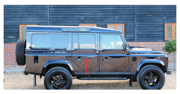 Land Rover Defender Door Rubber Drive Rear