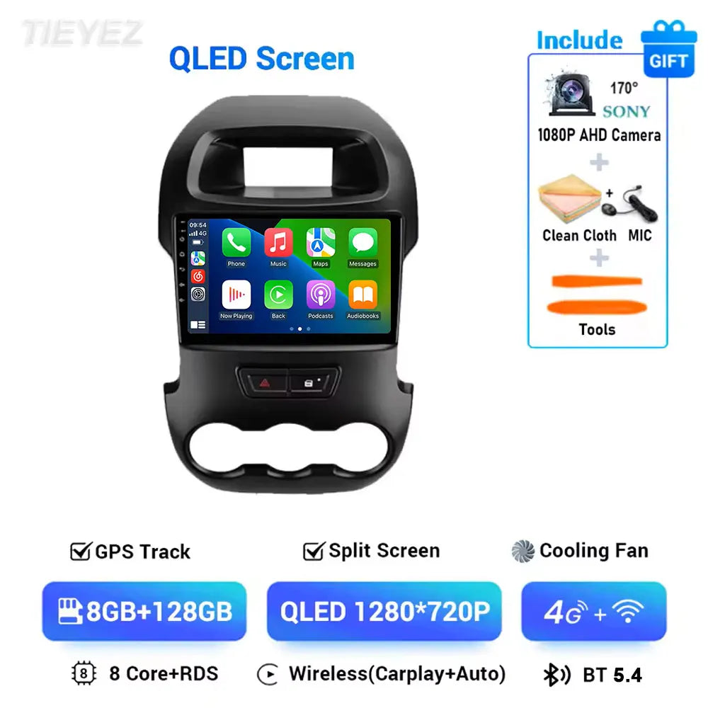 Ford Ranger T6 2011-2016 Touch Screen Radio with Carplay & Android 15