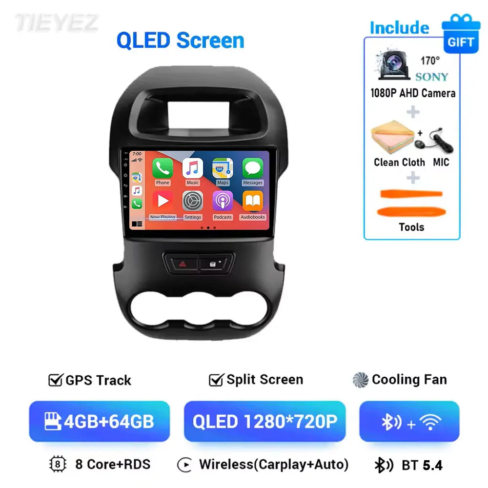 Ford Ranger T6 2011-2016 Touch Screen Radio with Carplay & Android 15