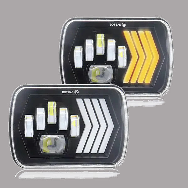 Universal 7-Inch Dual Function LED Projector Square Headlight