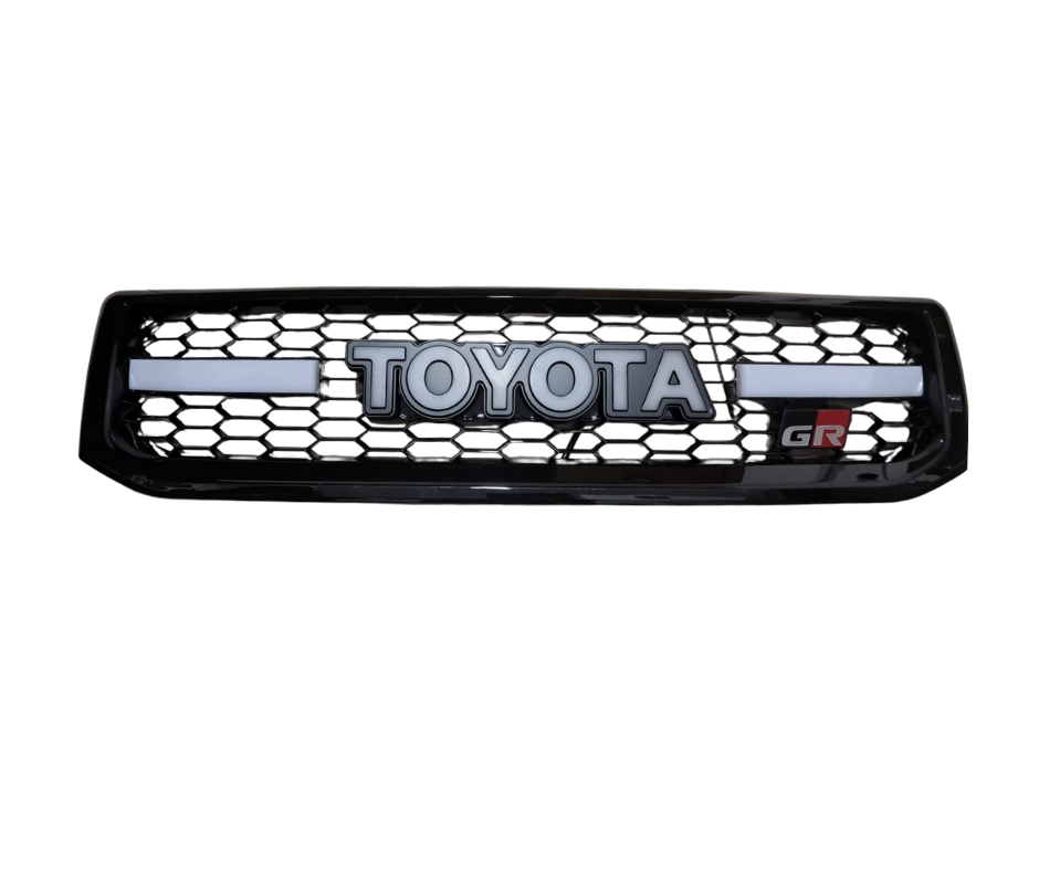 Toyota Prado 120 GR GRILL with LED and LED Lettering Gloss black
