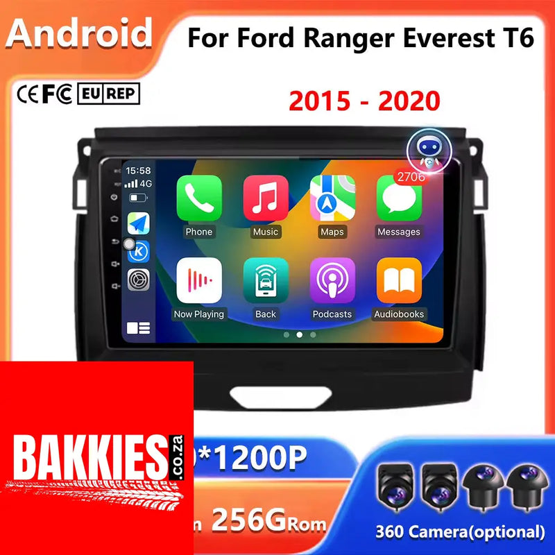 9" Android Auto for Ford Ranger Everest T6 2015 - 2020 Autoradio Carplay DSP Navigation GPS Car Radio Video Multimedia Player