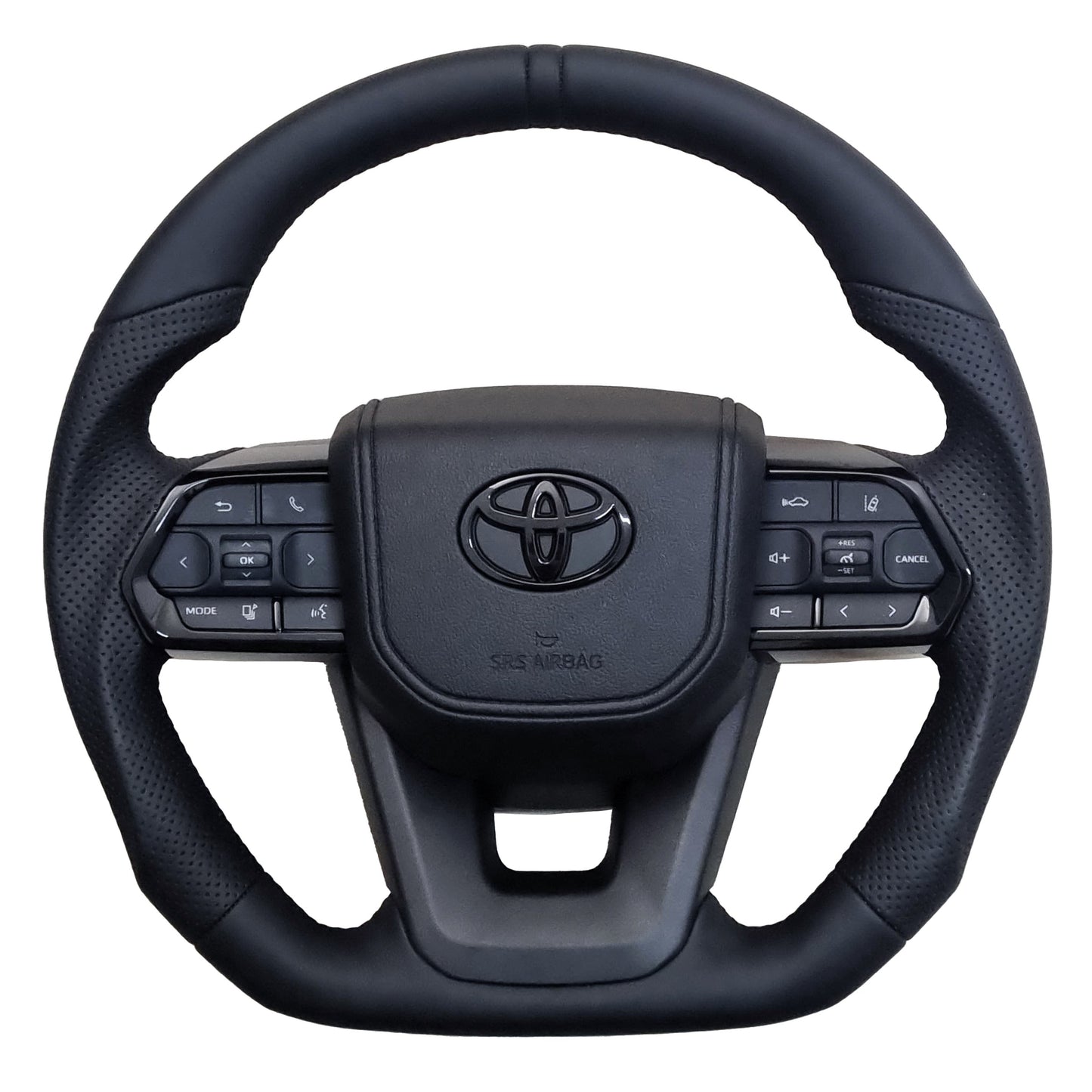 LC300 Toyota Hilux,  Land Cruiser 70 Series Full Leather Steering Wheel Sport - Black