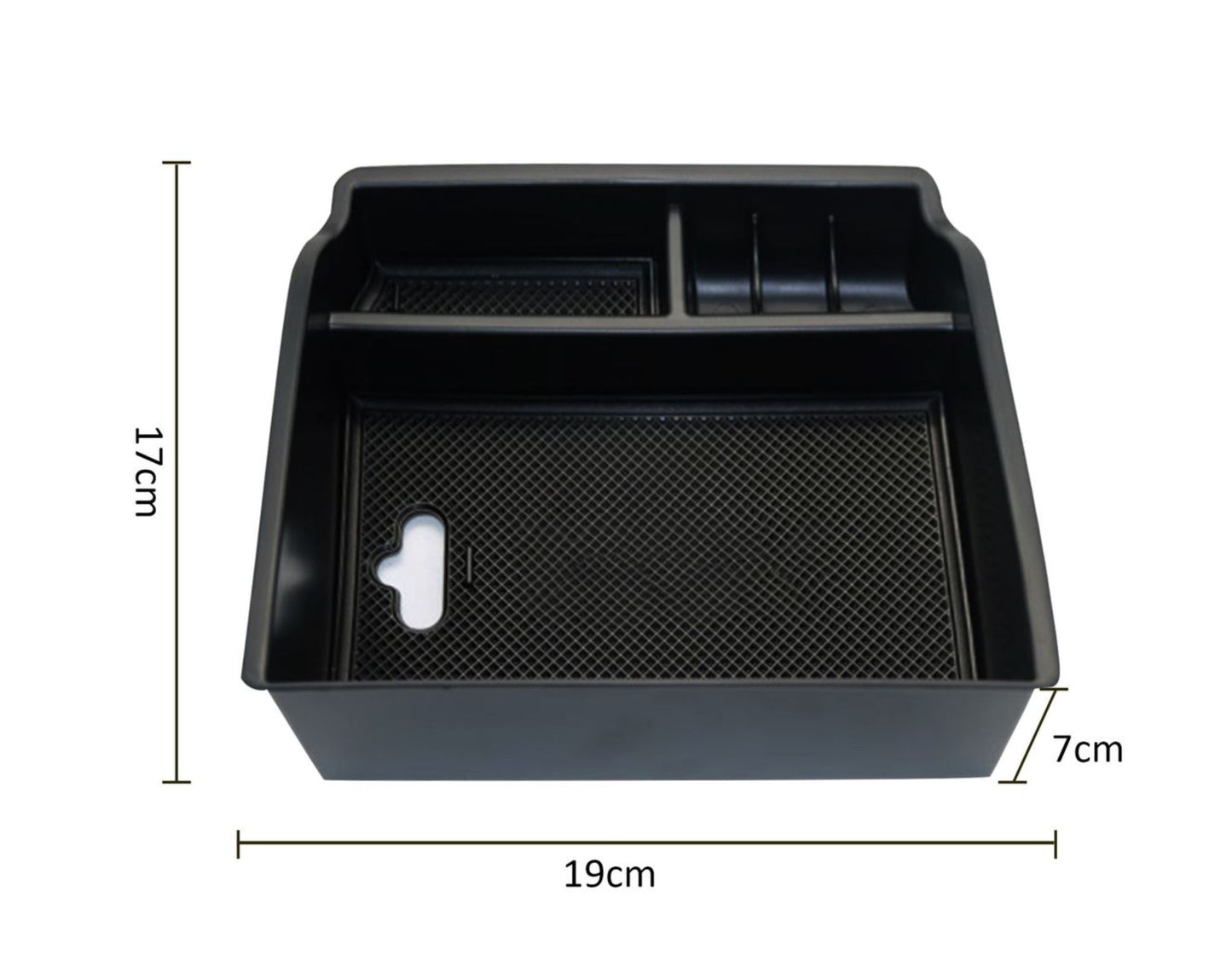 Toyota Fortuner/Hilux 2016+  Center Console Storage Tray With Rubber Matt