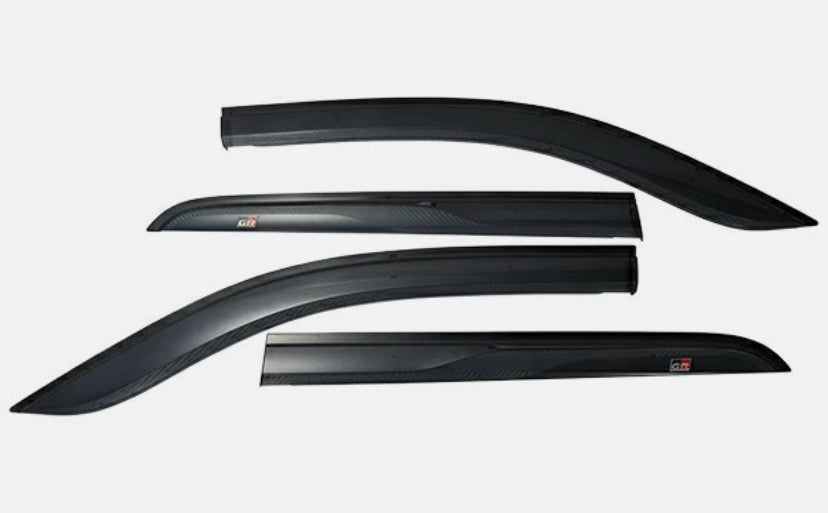 Toyota Hilux GD6 (2016-2024) Weather Guards (D/Cab) Gloss Black