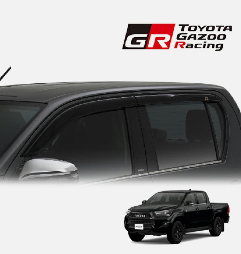 Toyota Hilux GD6 (2016-2024) Weather Guards (D/Cab) Gloss Black