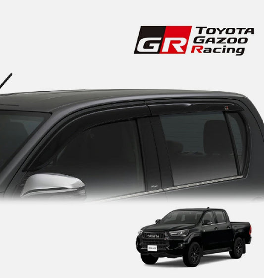Toyota Hilux GD6 (2016-2024) Weather Guards (D/Cab) Gloss Black
