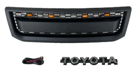 Toyota Prado 120 Vintage Grill Matt black with LED