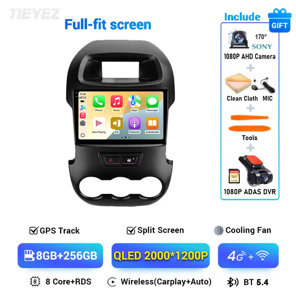  Ford Ranger T6 2011-2016 Touch Screen Radio with Carplay &  Android 15