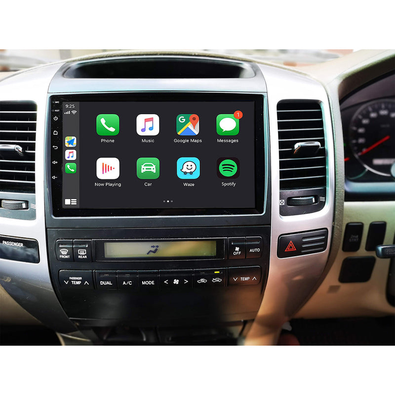 Toyota Prado 120 Series (2002 - 2009) 9" Double DIN Android Radio – Wireless Apple CarPlay & Android Auto