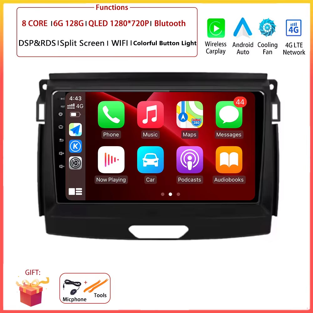 9" Android Auto for Ford Ranger Everest T6 2015 - 2020 Autoradio Carplay DSP Navigation GPS Car Radio Video Multimedia Player