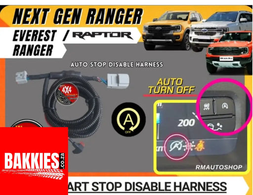 Ford Ranger Next Gen /Everest/ Raptor (2023+) Auto Start Stop Disable Harness
