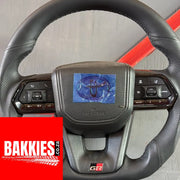 LC300 Toyota Hilux Land Cruiser 70 Series Full Leather Steering Wheel Sport - Black Steering Wheel