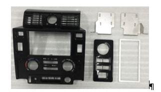Land Rover Defender Double trim plate kit (Gloss Black)