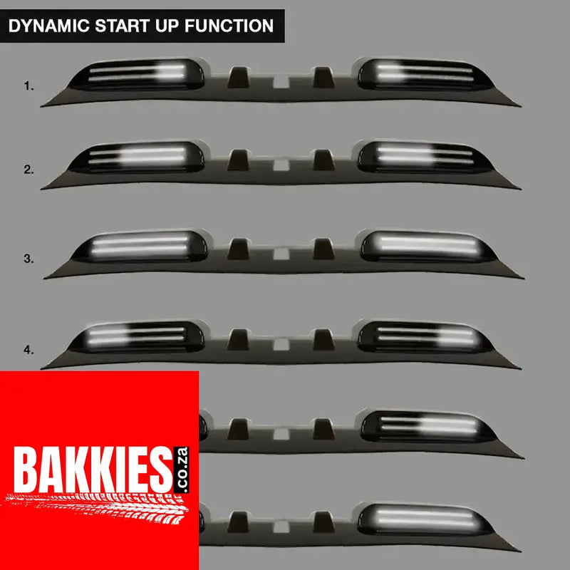 Toyota Hilux (15-On) Gloss Black Dual Function DRL LED Roof Light 100W Hilux