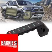 Toyota Hilux 6-Gang Wireless Grab Handle Switch Panel IP65 Waterproof 80A Diecast Aluminum for Hilux a Pillar Hilux