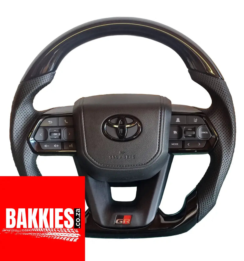 VX300 GR Piano Black Sport Steering Wheel for Toyota 70 Series Land Cruiser Steering Wheel